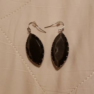 Onyx Stone Drop Earrings